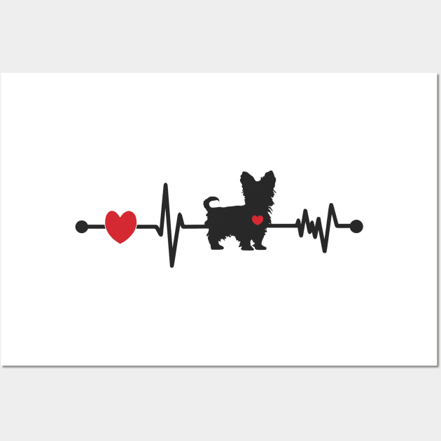 A Yorkie Heartbeat Wall Art by PeppermintClover